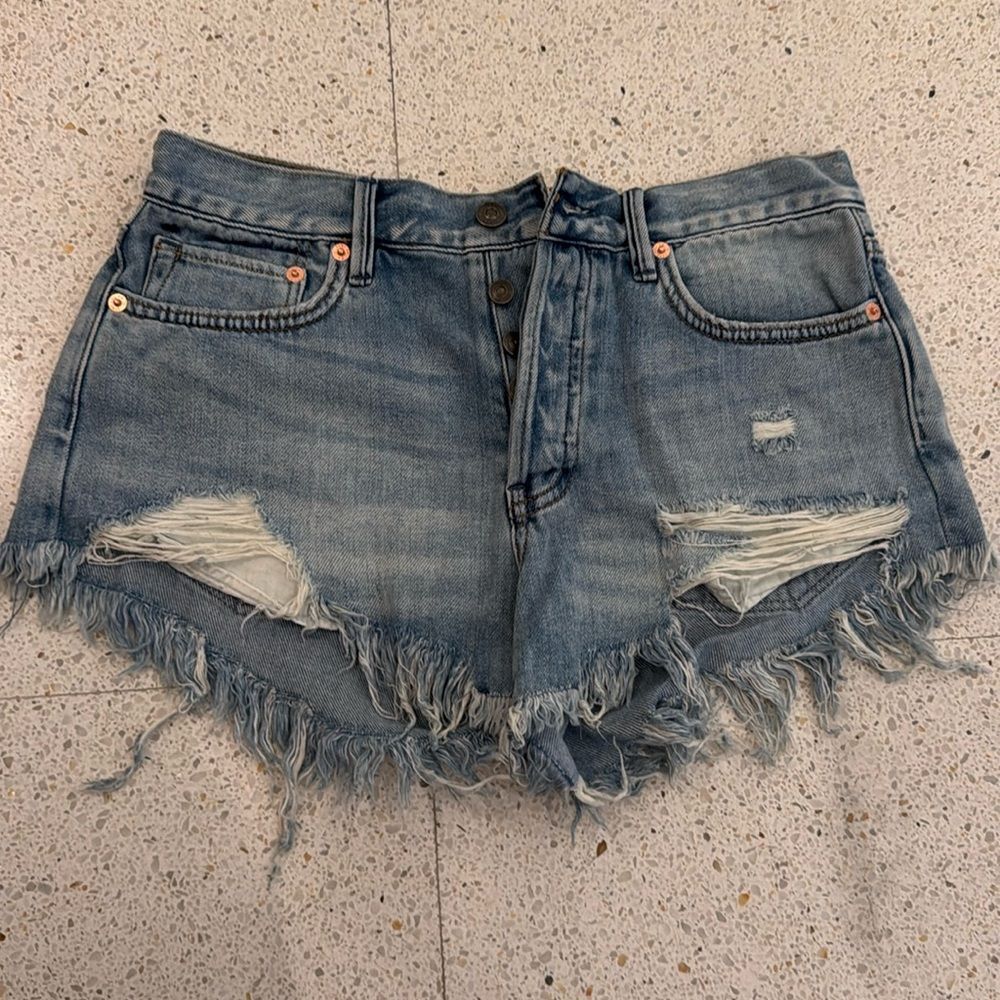 Free People denim shorts